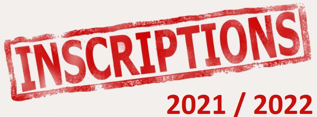 Les inscriptions  2021/2022 sont ouvertes !!!!!