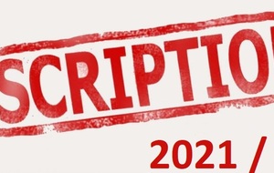 Les inscriptions  2021/2022 sont ouvertes !!!!!